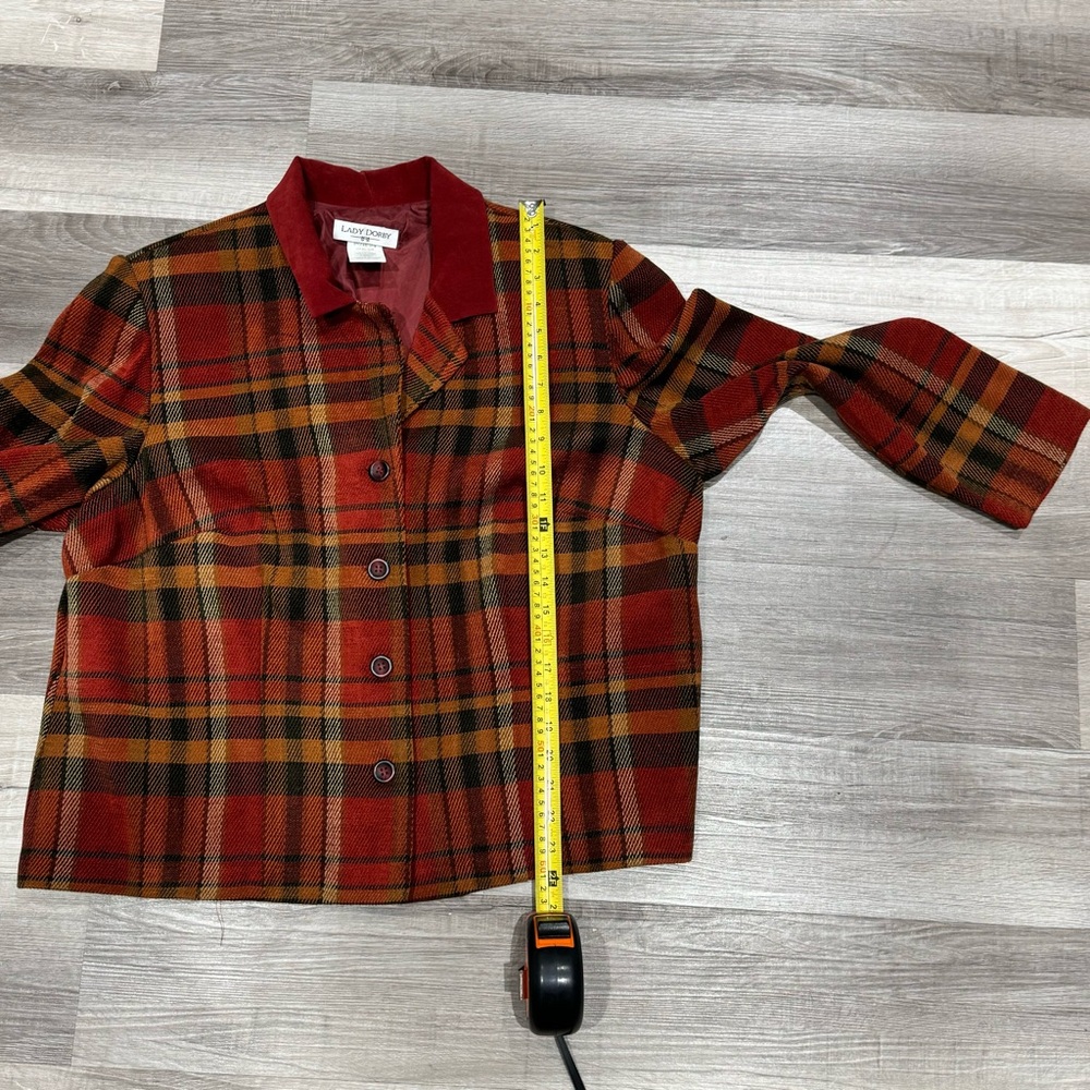 Lady Dorby Tweed Style Jacket plaid size 20WP - Picture 8 of 8